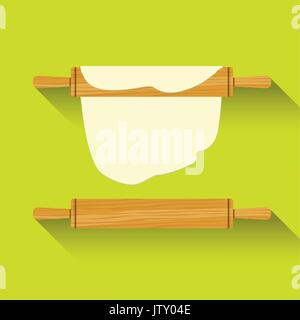 Rolling pin icon. Flat design. Vector illustration. Stock Vector
