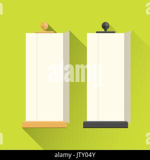 Paper towel icon. Flat design. Vector illustration. Stock Vector