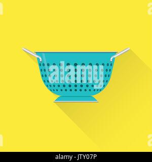 Colander icon. Flat design. Vector illustration. Stock Vector