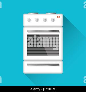 Cooker. Flat design. Vector illustration. Cooking utensil. Kitchen stuff. Stock Vector