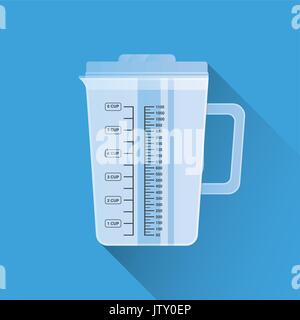 Kitchen measuring cup. Flat design. Vector illustration. Cooking utensil. Kitchen stuff. Stock Vector