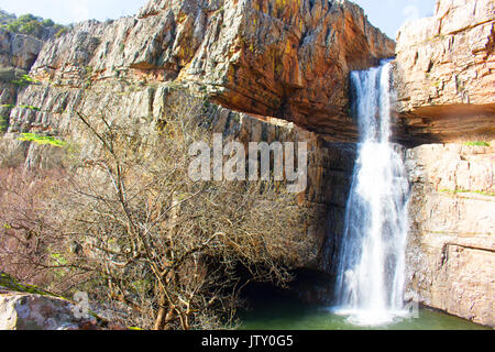 Waterfall. Beautiful mountains view. Despeñaperros Natural Park, Andalusia, Spain. Stock Photo