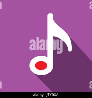 Music note icon. Sound and music icon. Flat design. Vector illustration. Stock Vector