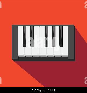 Piano icon. Sound and music icon. Flat design. Vector illustration. Stock Vector