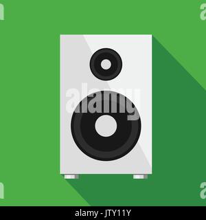 Speaker icon. Sound and music icon. Flat design. Vector illustration. Stock Vector