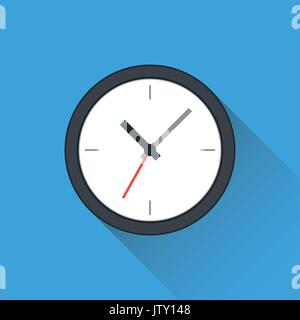 Clock Icon. Flat Design. Vector Illustration. Stock Vector