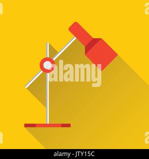 Table lamp and light flat icon. Flat design. Vector illustration. Stock Vector
