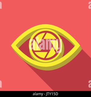 Camera focus icon. Flat design. Vector illustration. Stock Vector