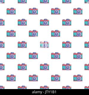 Retro camera pattern seamless Stock Vector
