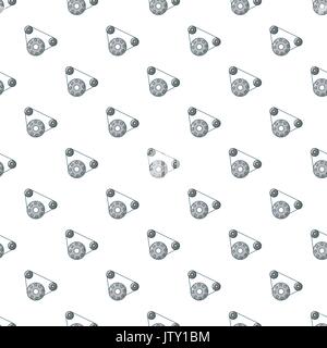 Strap timing belt pattern seamless Stock Vector