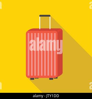 Suitcase icon. Flat design. Vector illustration. Stock Vector