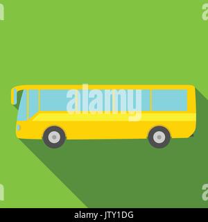 Bus icon. Flat design. Vector illustration. Stock Vector