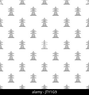 Electric tower pattern seamless Stock Vector