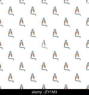 Car battery jumper cable pattern seamless Stock Vector