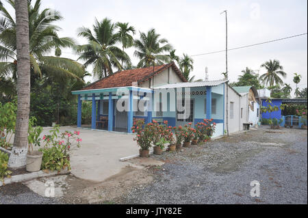 Vietnamese style concrete house in Lai Thieu. Vietnam Stock Photo