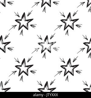 Seamless pattern hand-drawn star.Seamless pattern can be used for wallpaper, pattern fills, web page backgrounds, surface textures Stock Vector