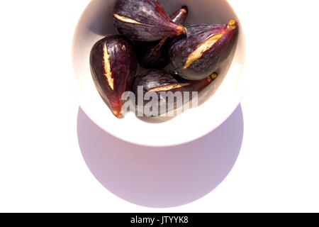 Fig. Fresh figs isolated on white background. Stock Photo