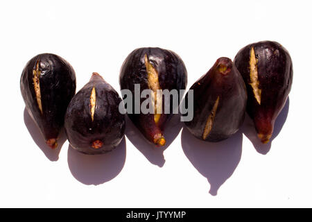 Fig. Fresh figs isolated on white background. Stock Photo