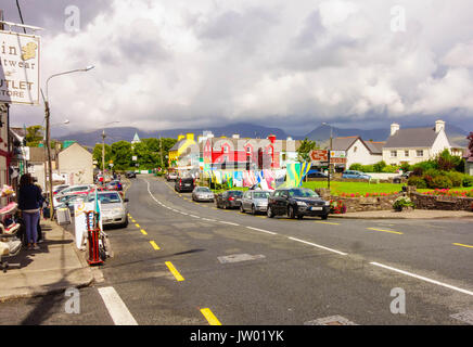 The picturesque village of Sneem on the Iveragh Peninsula County Kerry Ireland. July 2017 Stock Photo