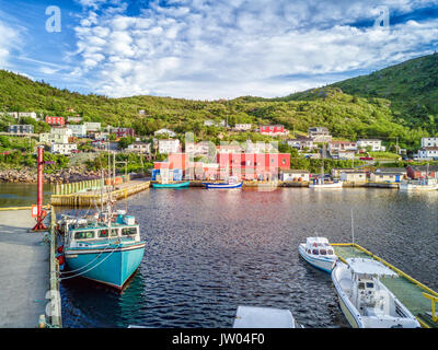 Coast in Petty Harbour at sunset, Newfoundland and Labrador, Canada Stock Photo