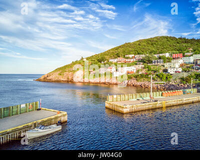 Petty Harbour at sunset, Newfoundland and Labrador, Canada Stock Photo ...