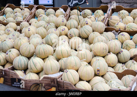 Fresh produce on display at Saturday market in Dieppe, Normandy, France Stock Photo