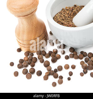 kitchen equipment for grinding spices isolated on a white background Stock Photo