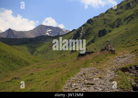 Austrian Alps-outlook on Tuxer Joch Weitental tyrol Stock Photo