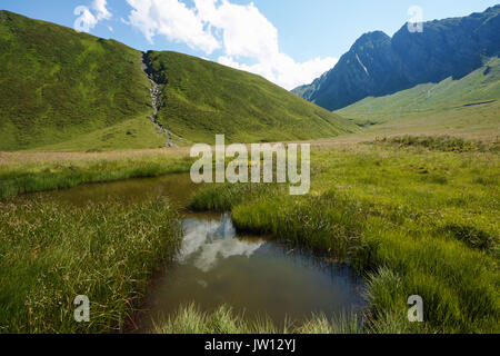 Austrian Alps-outlook on Tuxer Joch Weitental Stock Photo