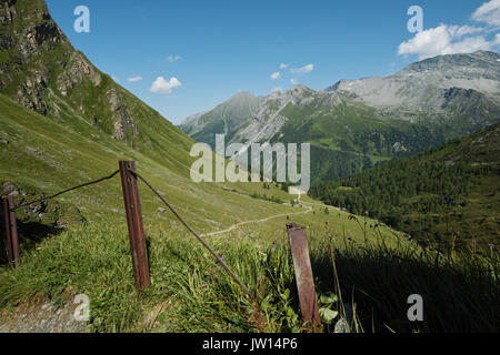 Austrian Alps-outlook on Tuxer Joch Weitental Stock Photo