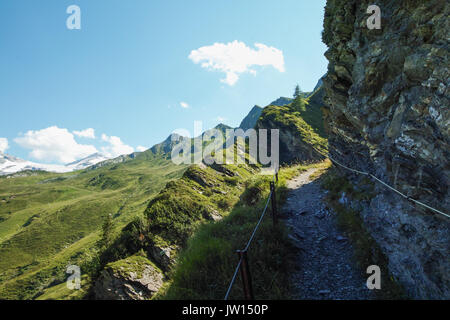 Austrian Alps-outlook on Tuxer Joch Weitental Stock Photo