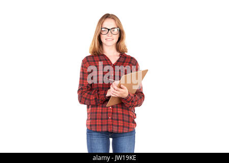 Student with clipboard Stock Photo
