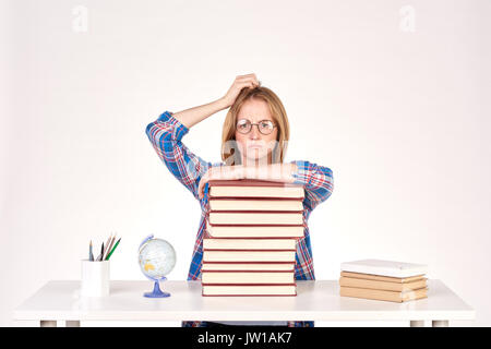 Girl studying Stock Photo