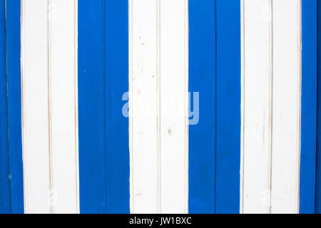 Stripes. Blue and white wooden wall. Abstract design. Stock Photo