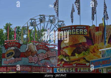 Carnival Food, Ferris Wheel, Emmett Cherry Festival, Emmett, Idaho, USA Stock Photo