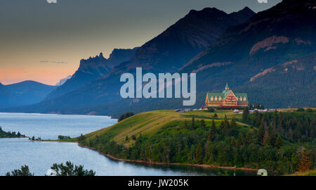 Prince of Wales hotel in Waterton Lakes National Park Canada Stock Photo