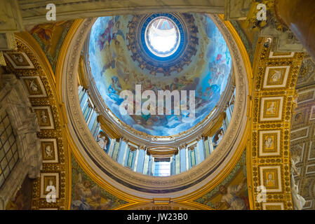 VATICAN CITY, VATICAN - OCTOBER 18, 2016: Interior of the famous St Peter's basilica. It is an Italian Renaissance church in Vatican City, the papal e Stock Photo