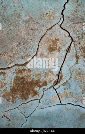 Cracks in a wall, house facade Stock Photo
