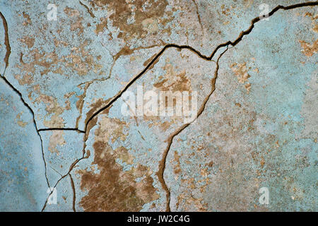 Cracks in a wall, house facade Stock Photo