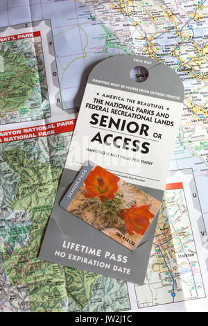 National Parks Service Lifetime Senior Pass And Maps Usa Jw2j1c 
