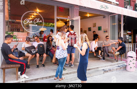 Cha Cha Matcha a popular green tea and snack restaurant in Nolita