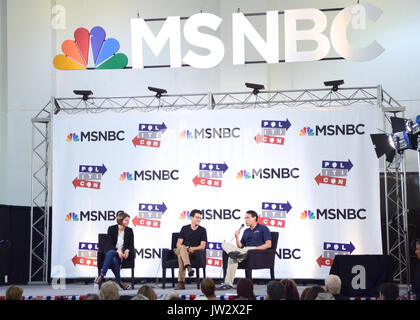 Kasie Hunt,Jacob Soboroff,Steve Kornacki 'MSNBC: Lessons From Road' panel during Politicon Pasadena Convention Center July 30,2017 Pasadena,California. Stock Photo