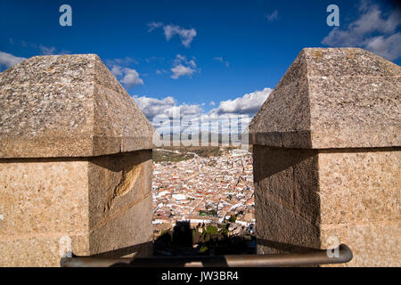 Walls in the castle called La Mota in Alcala la Real, Andalusia, Spain Stock Photo