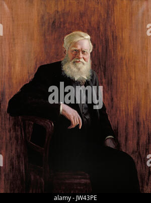 Alfred Russel Wallace, attributed to John William Beaufort (1864 1943) Stock Photo