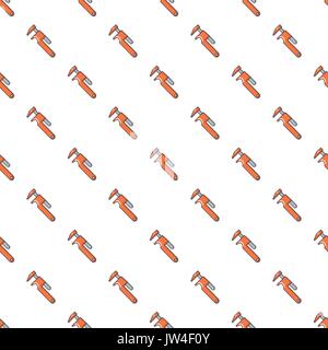 Adjustable wrench pattern seamless Stock Vector