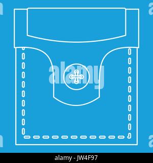 Pocket with valve and button icon, outline style Stock Vector Image ...