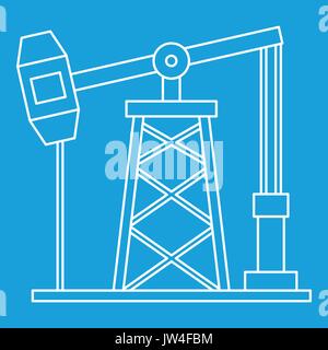 Oil pump icon, outline style Stock Vector