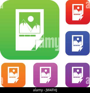 Tested ink paper with printer marks set collection Stock Vector