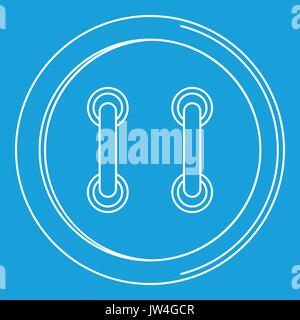 Round sewn button icon, outline style Stock Vector