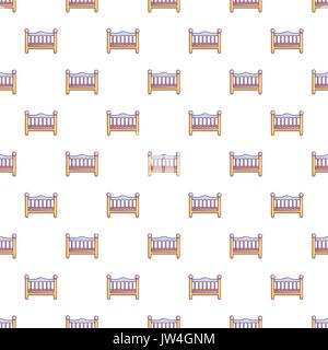 Baby bed pattern seamless Stock Vector